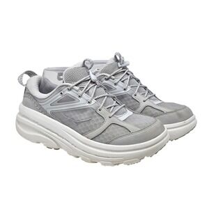 Hoka One One Bondi B3LS Grey White Chunky Sneakers Women 8.5 Mens 7.5 Orthopedic